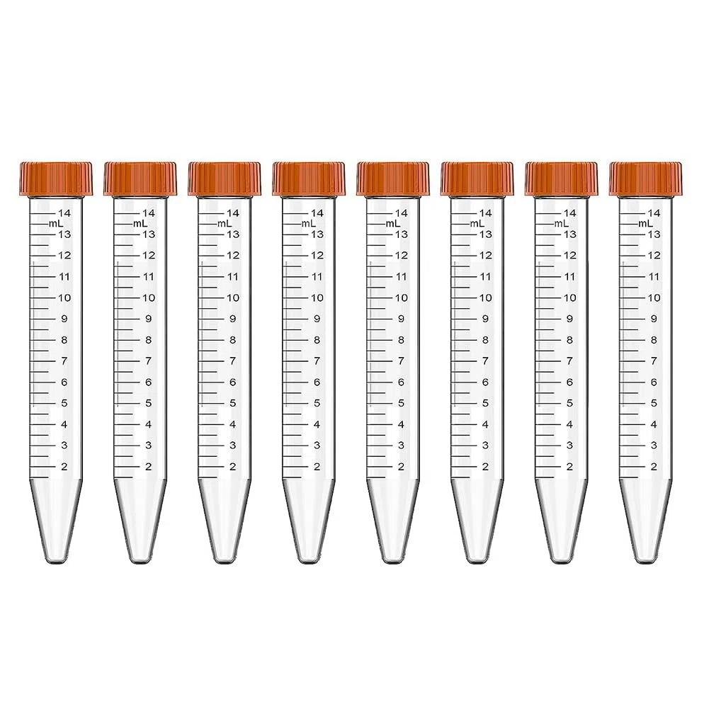 Tube de centrifugeuse conique – Tubes de centrifugeuse de 15 ml, 25 tubes stériles avec bouchons à vis étanches, tubes coniques faciles à utiliser