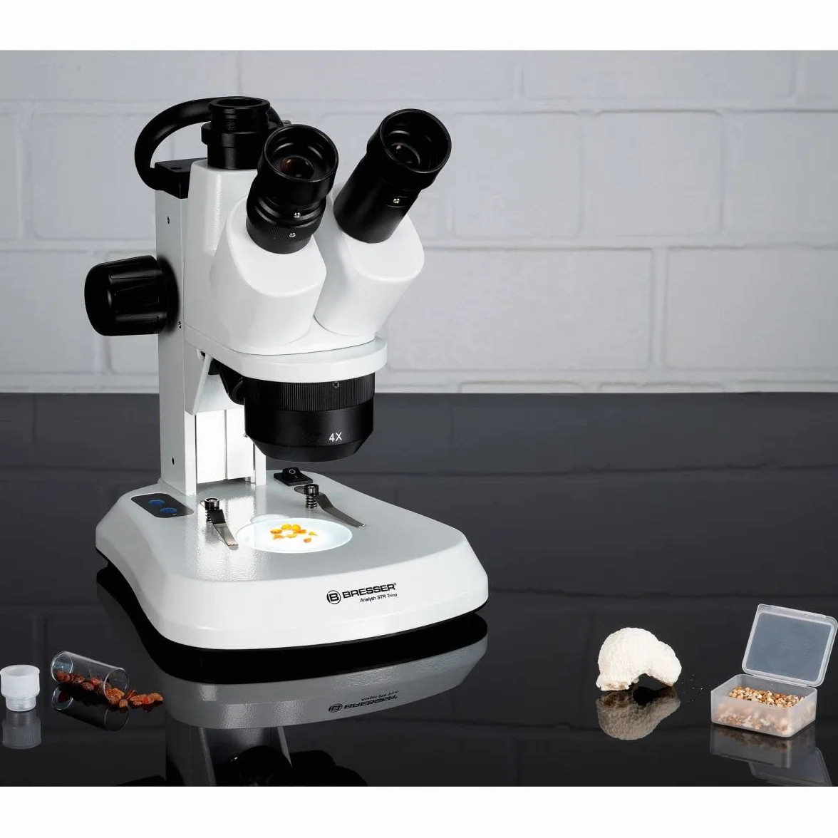 Bresser Microscope Analyth STR Trino 10x - 40x | Bresser Microscope Loupe Binoculaire 10x-40x Trinoculaire avec LED