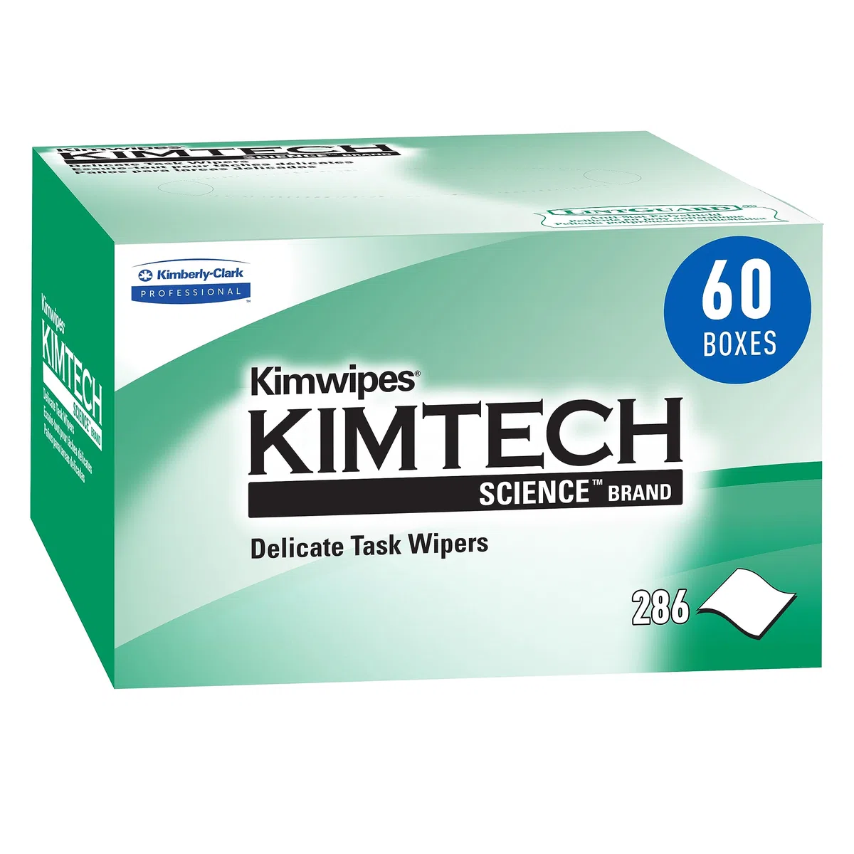 Kimberly-Clark Kimtech Science Kimwipes délicate tâche jetables d'essuie-glace, 8–25/162,6 cm Longueur X 4–25/162,6 cm Largeur, Blanc, 60 Boxes of 280, blanc, 60