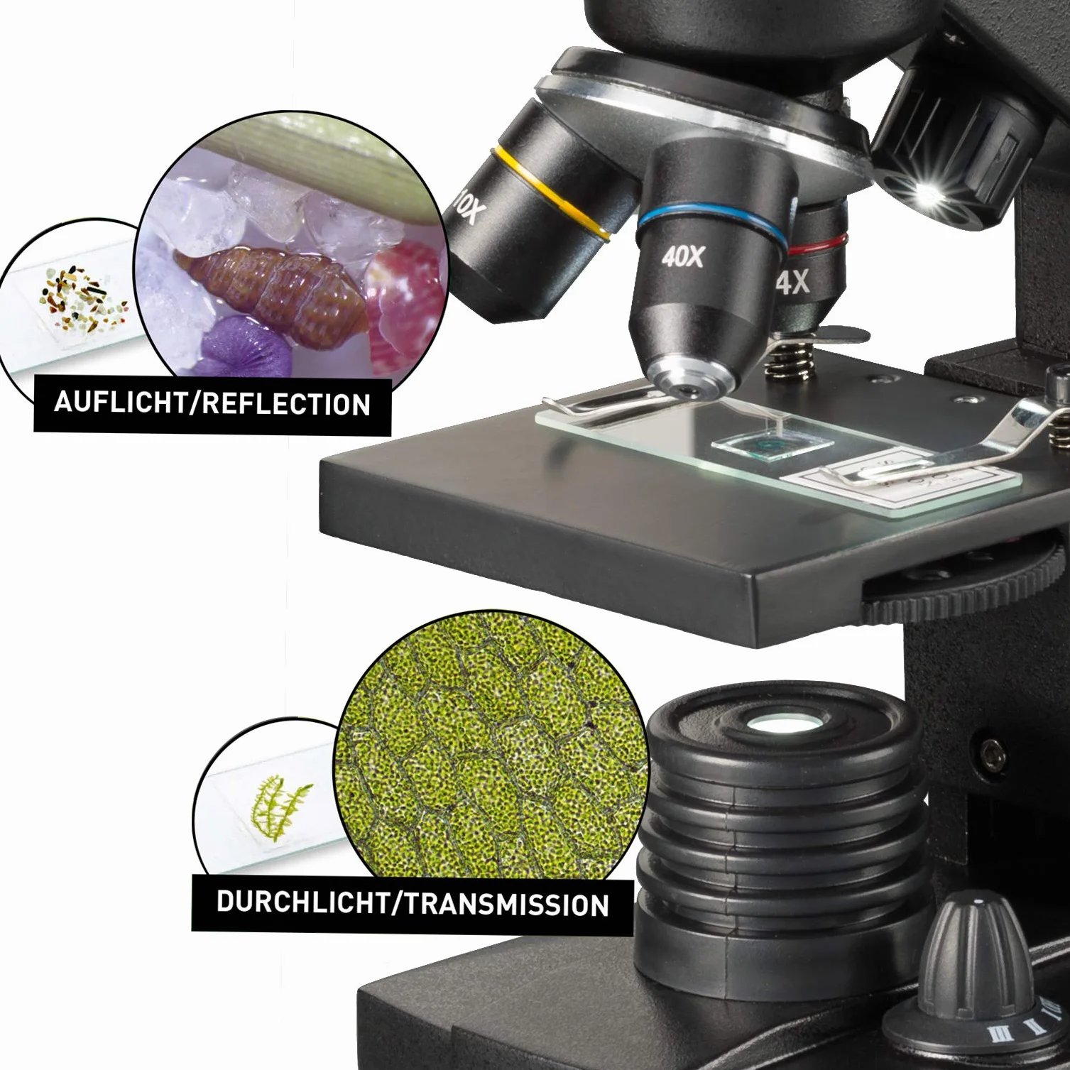 National Geographic 9039001 Microscope avec Support pour Smartphone