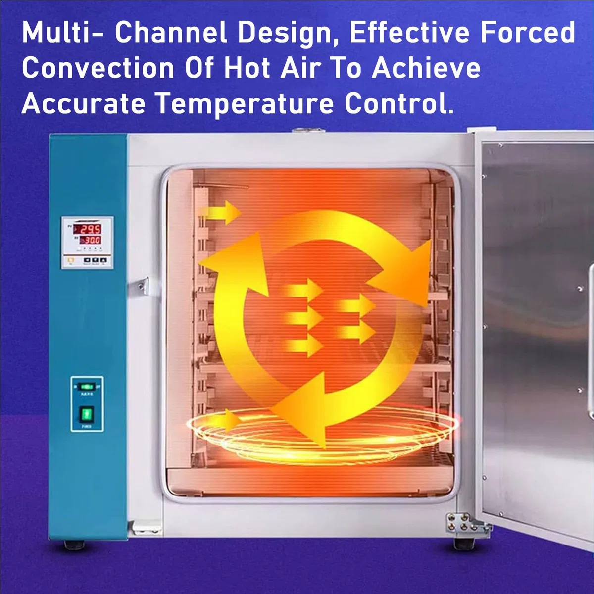 Four de séchage à température constante pour laboratoire/industrie, 500W Four de séchage pour laboratoire 220V/RT+50-300℃, 15L Four de séchage de laboratoire à convection forcée,101-0S,202-0S