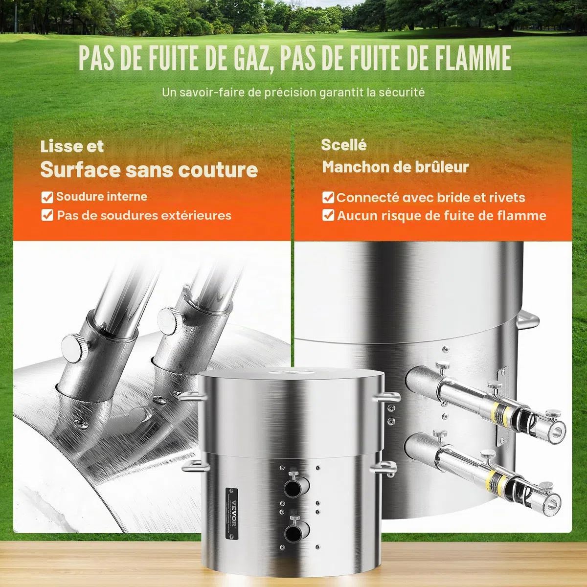 VEVOR Kit de fusion au propane - 16 kg - Double brûleur - Avec creets et pinces - Outil de fusion pour or, argent, cuivre, aluminium, recyclage des métaux