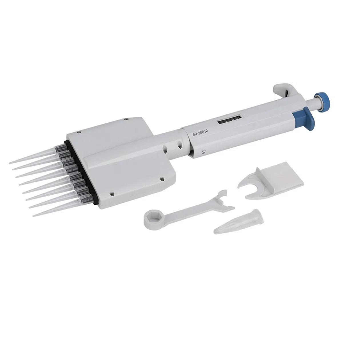 Pipette Multicanaux à 8 Canaux, Micropipette Réglable 50-300μl