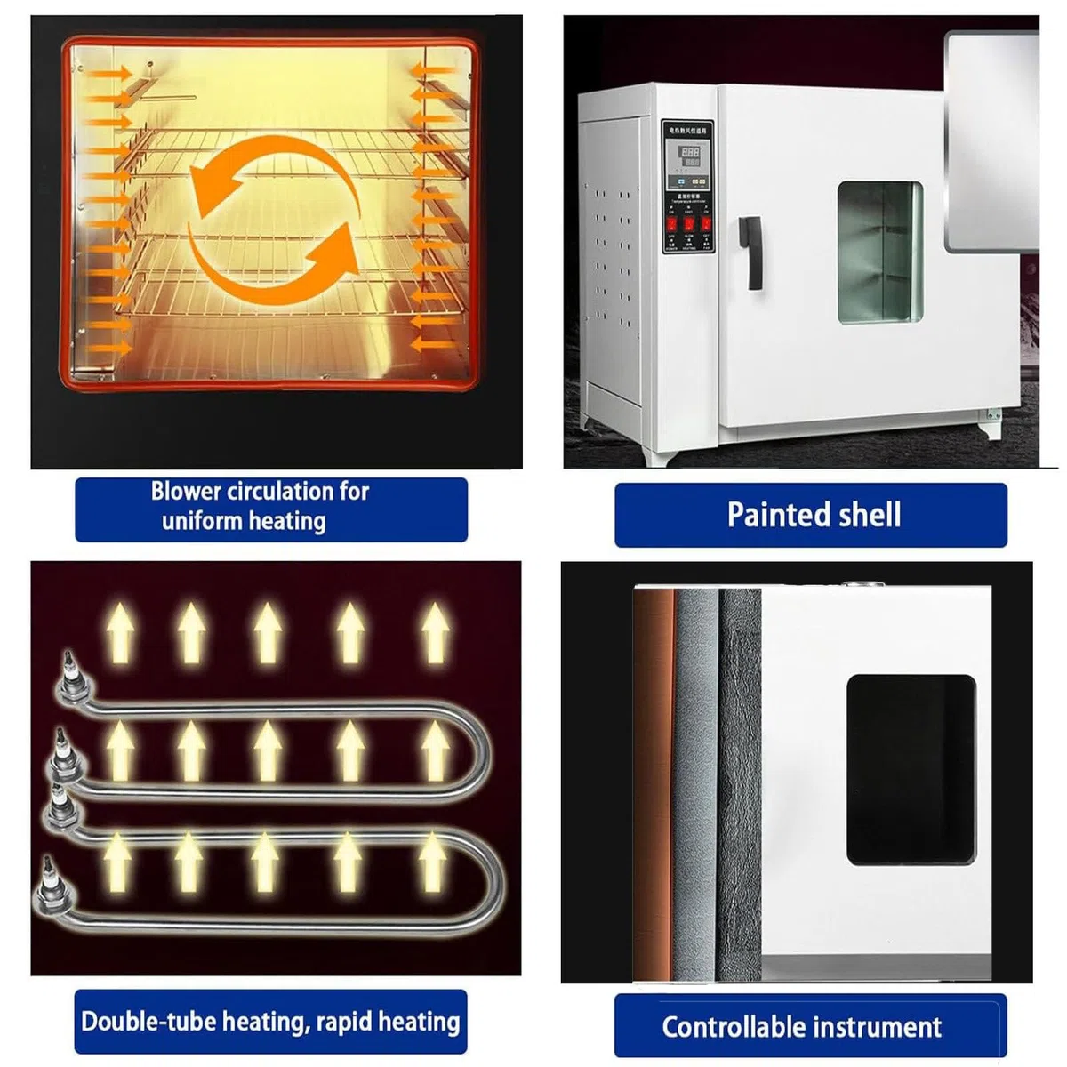 Étuve de séchage Rapide à température constante pour Laboratoire, 16 L, 43 L, 70 L et 136 L, étuve de séchage à Convection forcée, séchage Intelligent avec Affichage numérique 15L