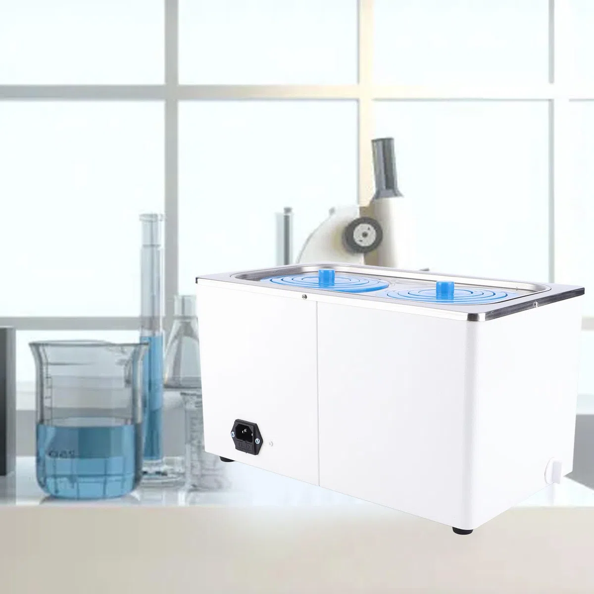 Bain-marie Thermostatique Numérique, Chauffe-bain Thermostatique Numérique à Température Constante 7L Fournitures de Laboratoire 1 Chambre avec 2, Ensembles d'outils (Prise UE