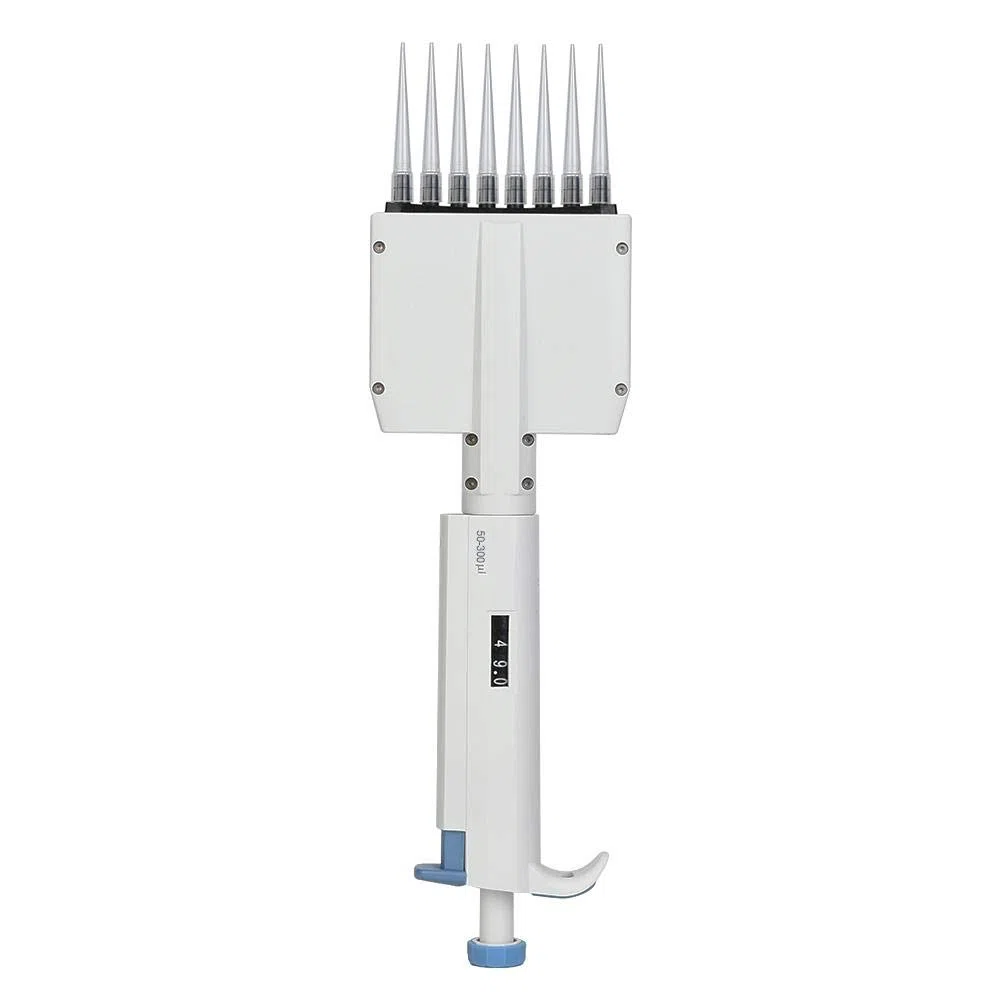 Pipette Multicanaux à 8 Canaux, Micropipette Réglable 50-300μl