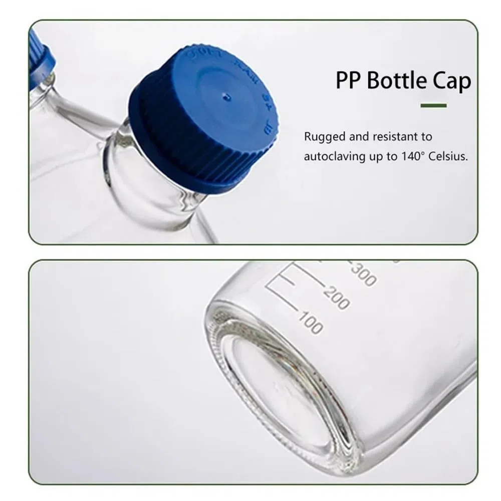 Verrerie et matériel de laboratoire Flacons de phase mobile à deux, trois ou quatre cols, à bouchon à vis, de 250 ml à 2000 ml, flacons de phase mobile de laboratoire(Four-necked1000ml)