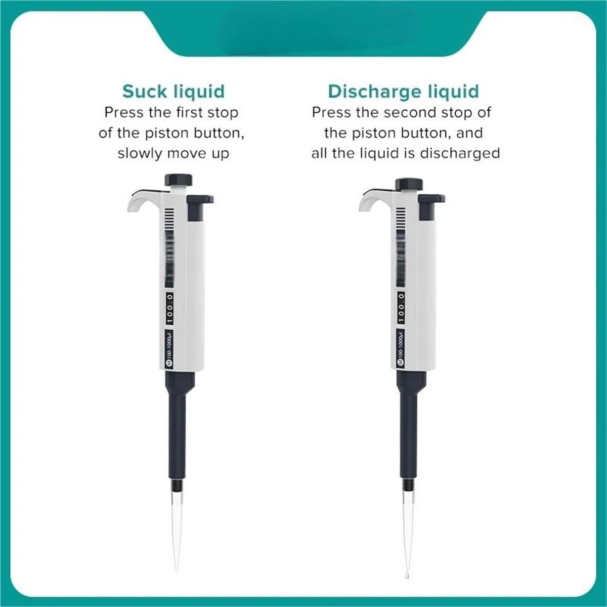 Lot de 4 pipettes laboratoire à canal, micropipettes, manuelles réglables, pistolet numérique,Micropipettes(500-5000ul)