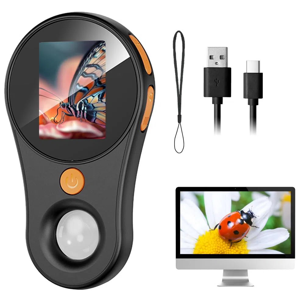 Microscope Numérique, Microscope Portable, 500x Loupe de Lecture Lumineuse avec écran IPS 2.0'' et 8 LED Ajustables, Rechargeables, pour explorer et apprendre, Enfants et Adultes.