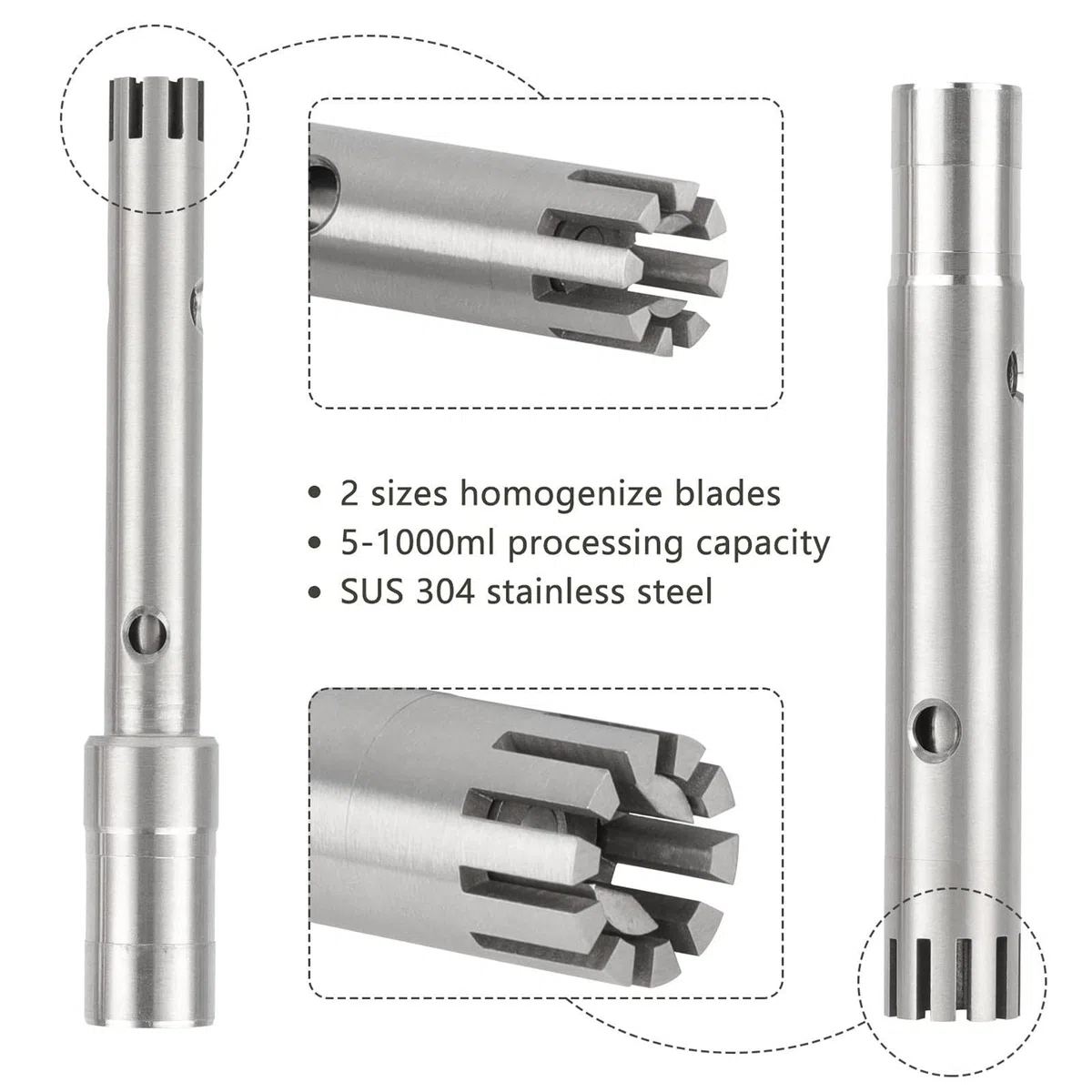 Émulsifiant de Dispersion de Laboratoire d'homogénéisateur à Grande Vitesse 5~1000 ML Vitesse réglable 8000~22000 TR/Min avec 2 têtes de Travail