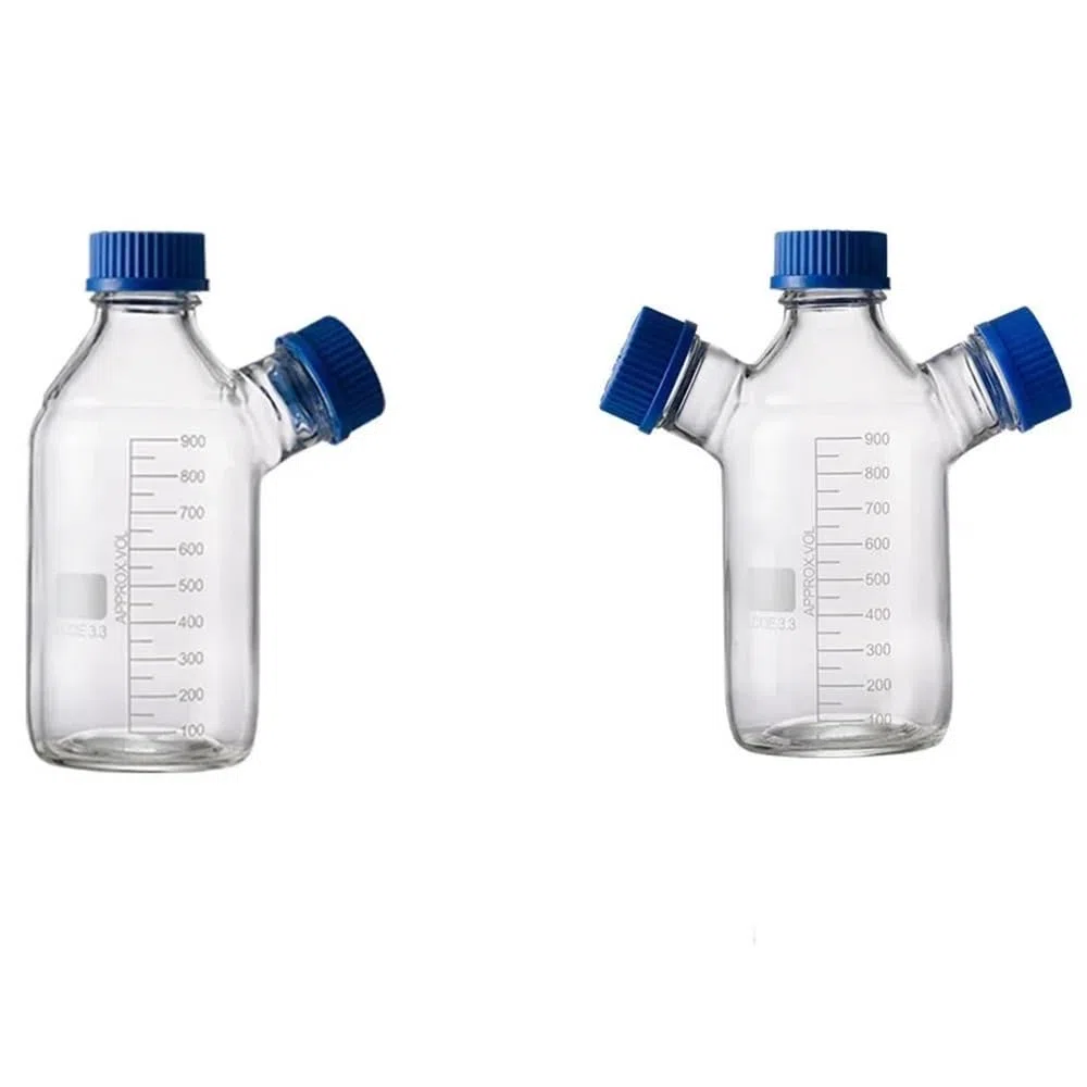 Verrerie et matériel de laboratoire Flacons de phase mobile à deux, trois ou quatre cols, à bouchon à vis, de 250 ml à 2000 ml, flacons de phase mobile de laboratoire(Four-necked1000ml)