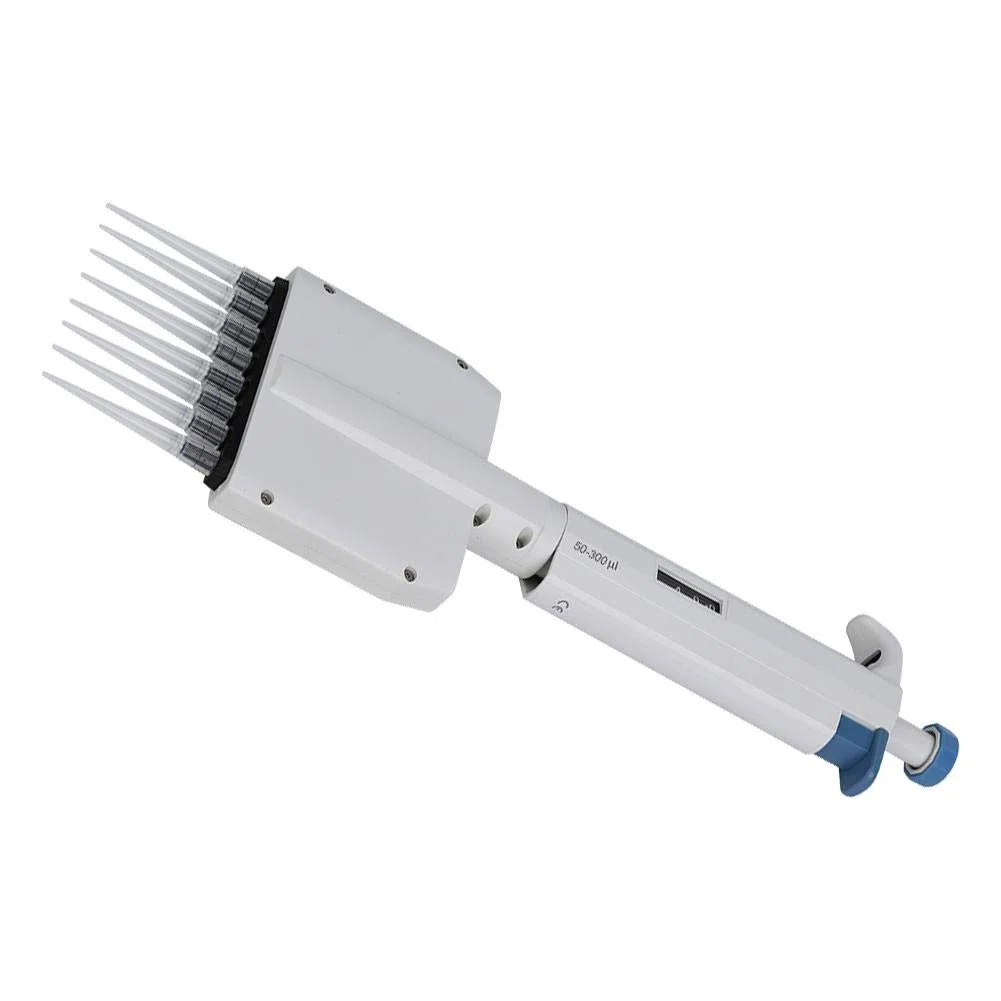 Pipette Multicanaux à 8 Canaux, Micropipette Réglable 50-300μl