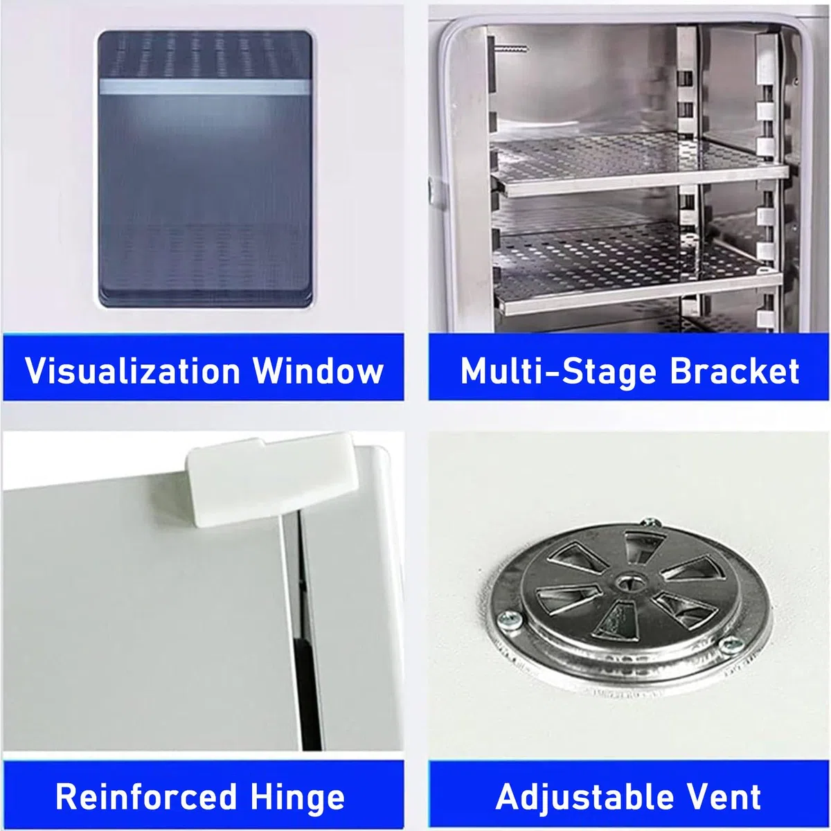 Four de séchage à température constante pour laboratoire/industrie, 500W Four de séchage pour laboratoire 220V/RT+50-300℃, 15L Four de séchage de laboratoire à convection forcée,101-0S,202-0S