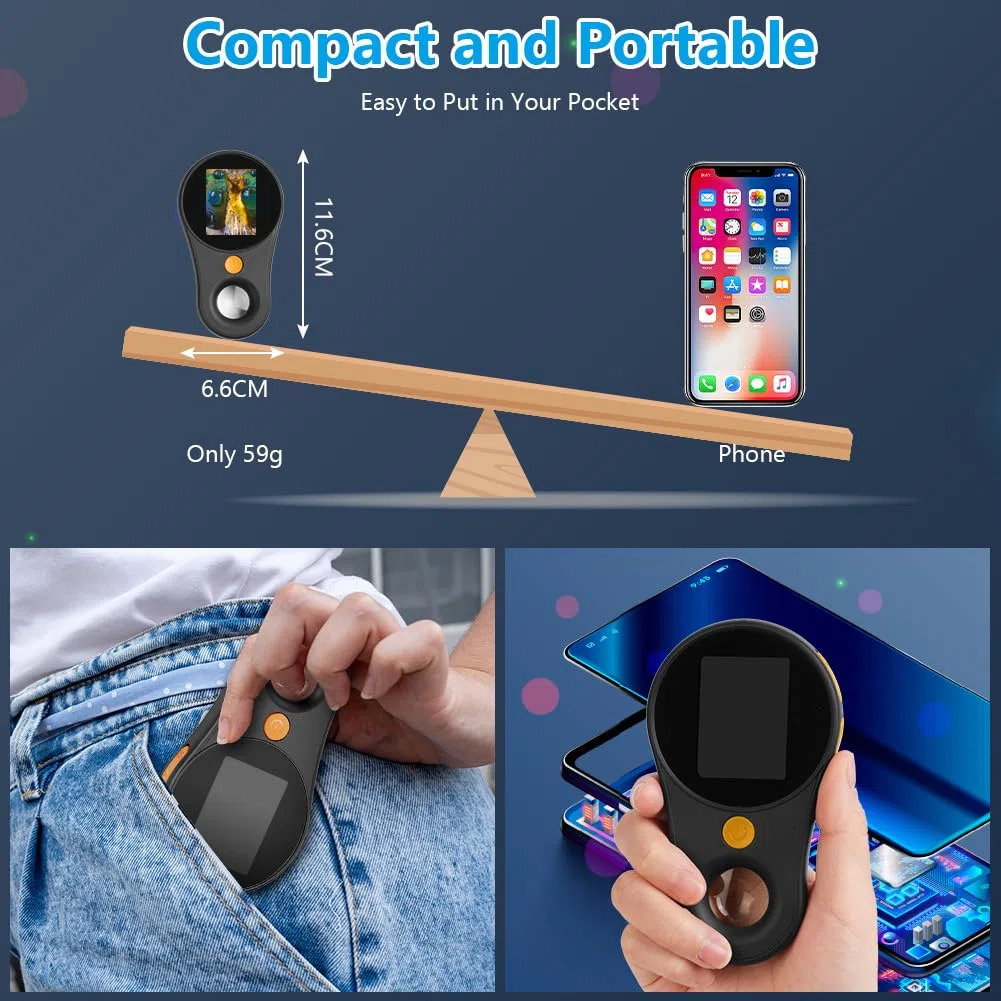 Microscope Numérique, Microscope Portable, 500x Loupe de Lecture Lumineuse avec écran IPS 2.0'' et 8 LED Ajustables, Rechargeables, pour explorer et apprendre, Enfants et Adultes.